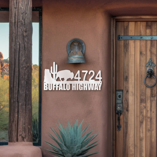 Buffalo Highway Address Sign