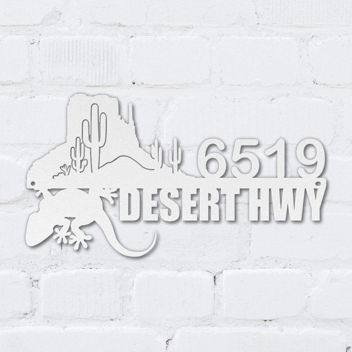 Desert Gecko Address Sign