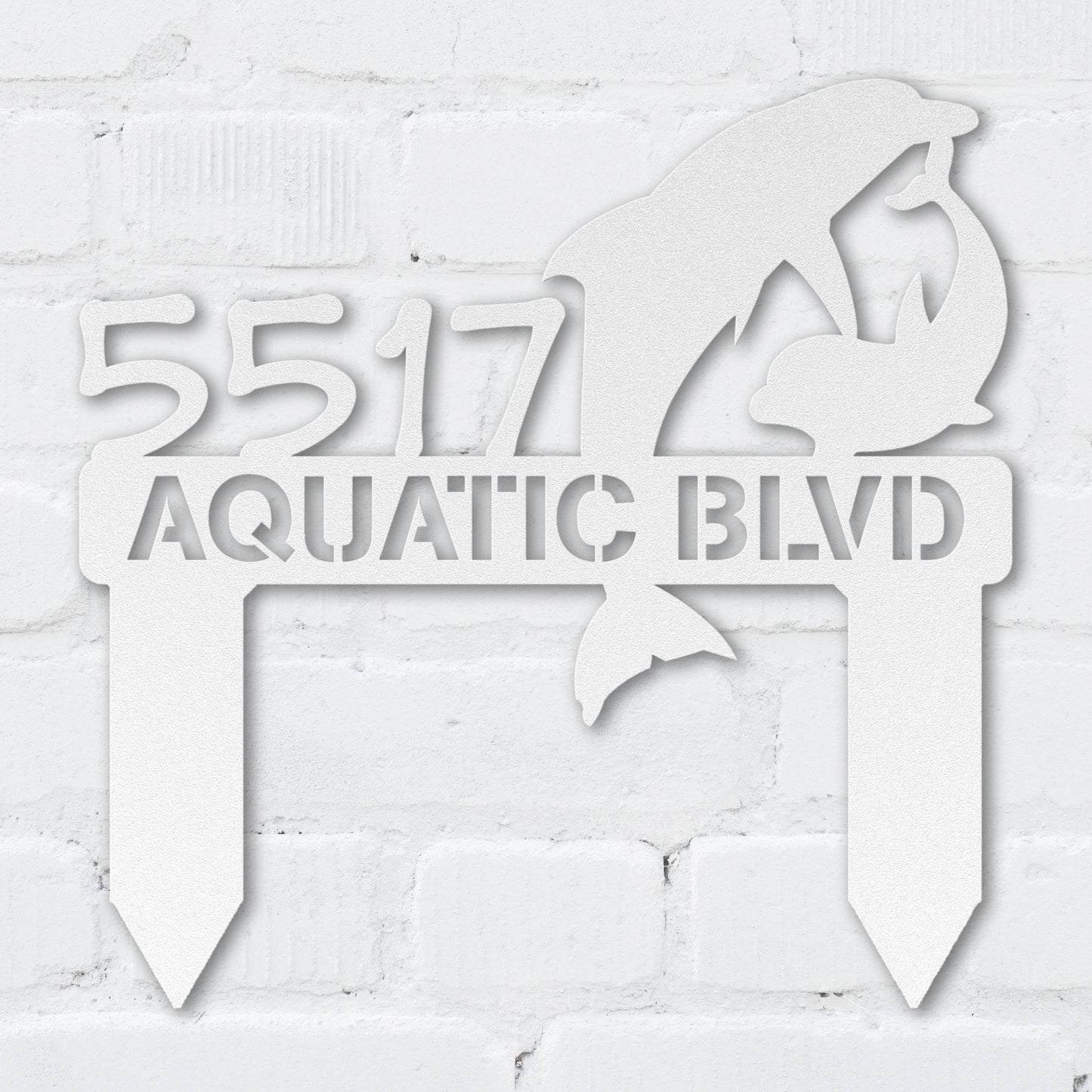 Dolphin Love Address Sign