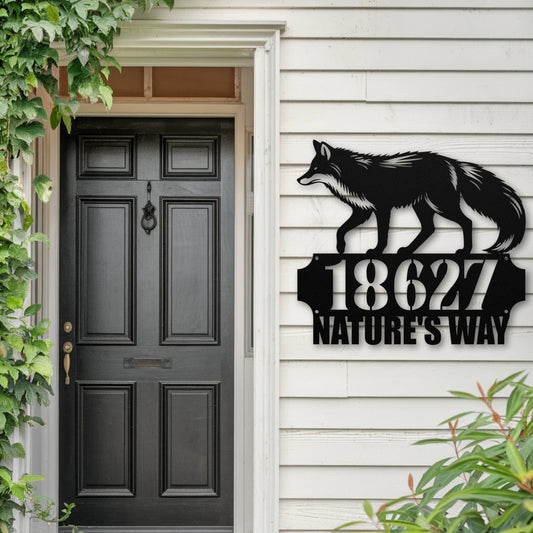 Foxy Address Sign