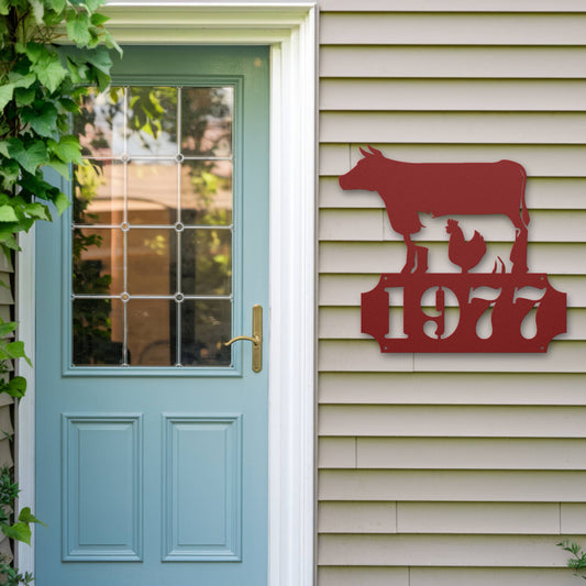 Farm Animals Address Sign