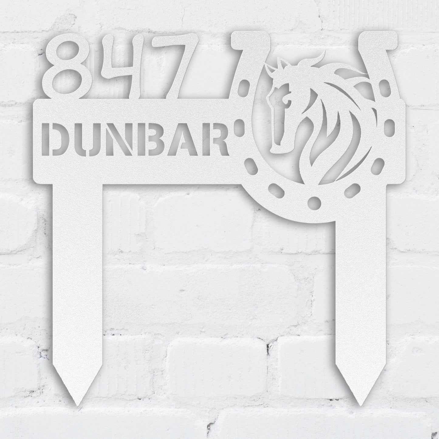 Horse Shoe Address Sign