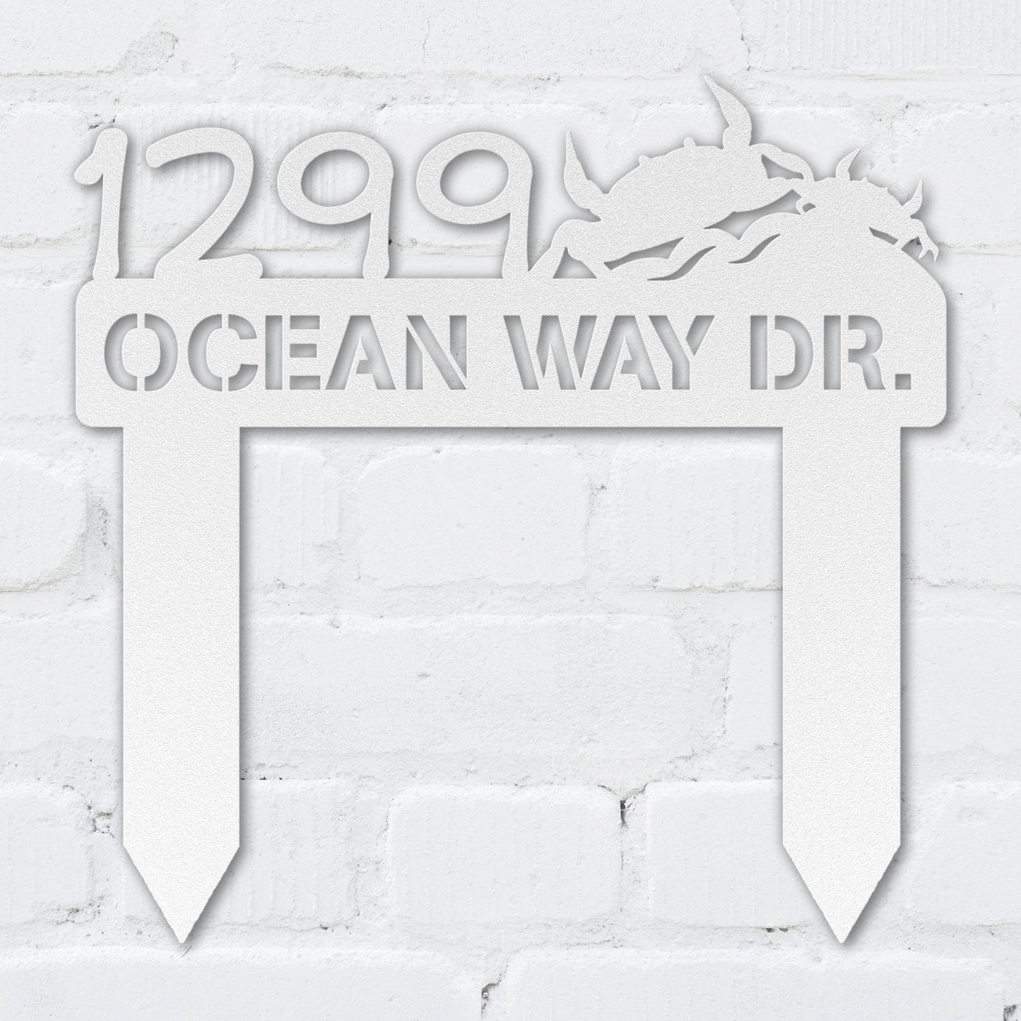 Ocean Crab Address Sign