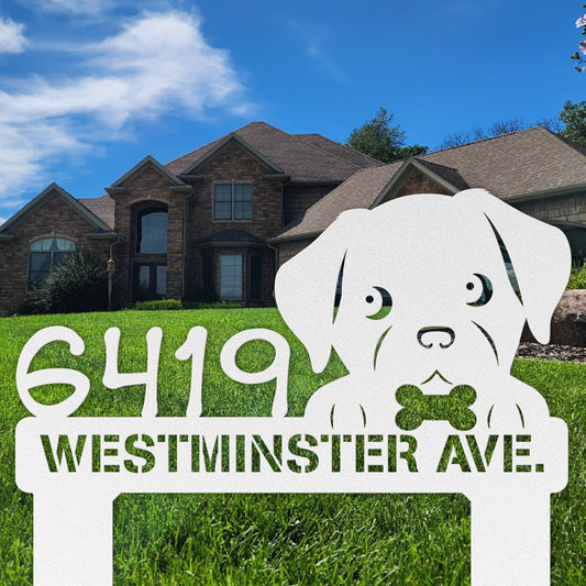 Puppy Bone Address Sign