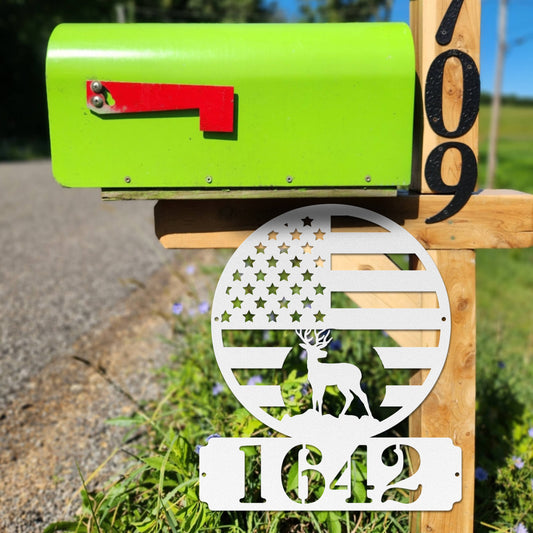 Patriot Deer Address Sign