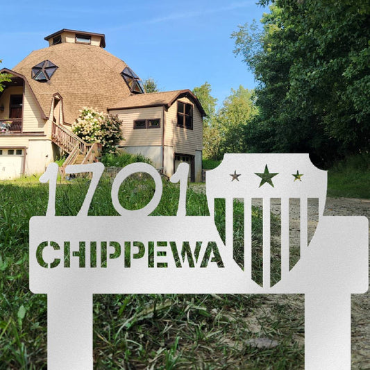 Patriot Shield Address Sign