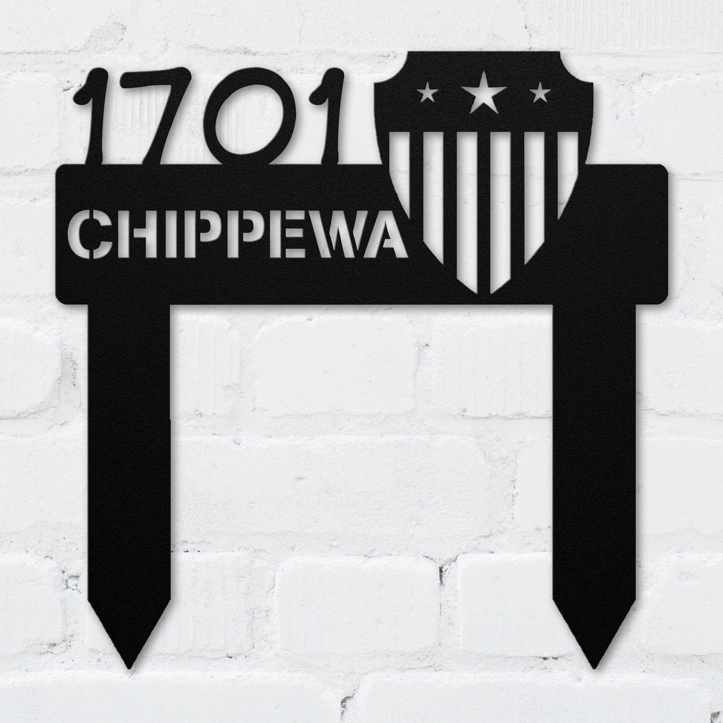 Patriot Shield Address Sign