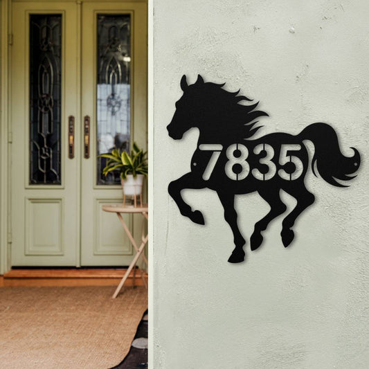 Running Horse Address Sign