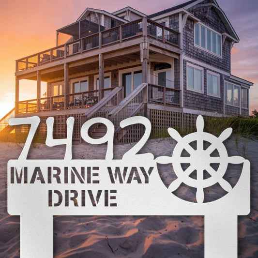 Sailing Away Address Sign