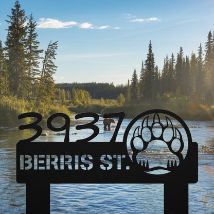 Bear Claw Address Sign