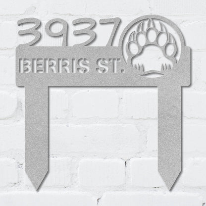 Bear Claw Address Sign