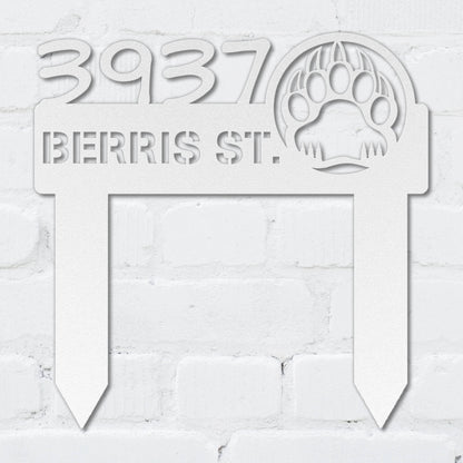 Bear Claw Address Sign