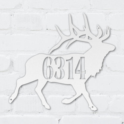 Majestic Elk Address Sign