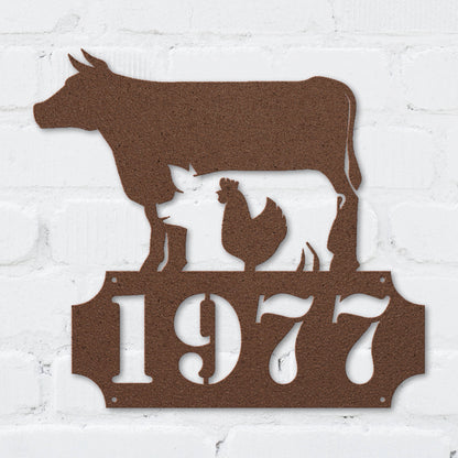 Farm Animals Address Sign