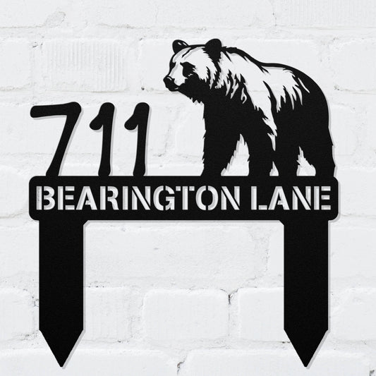 Proud Bear Address Sign