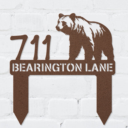 Proud Bear Address Sign