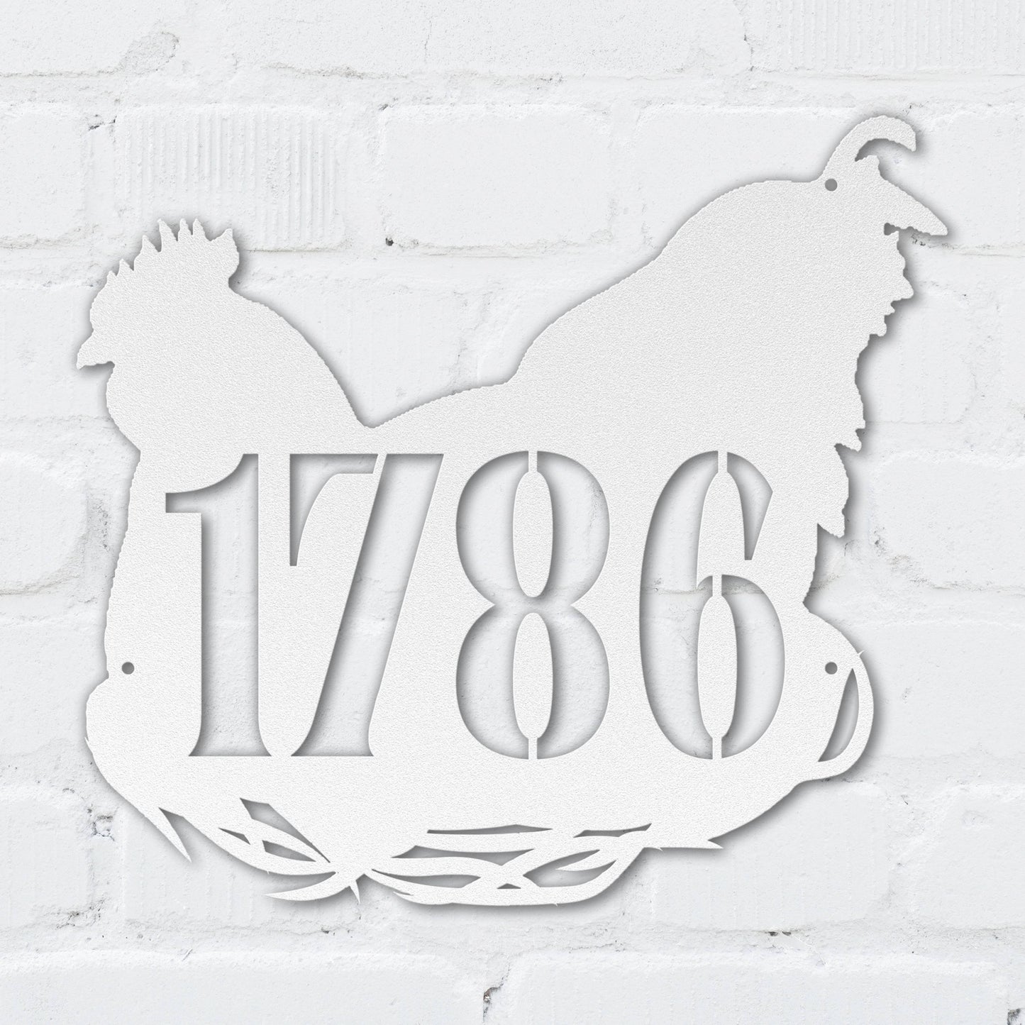 Plucky Chicken Address Sign