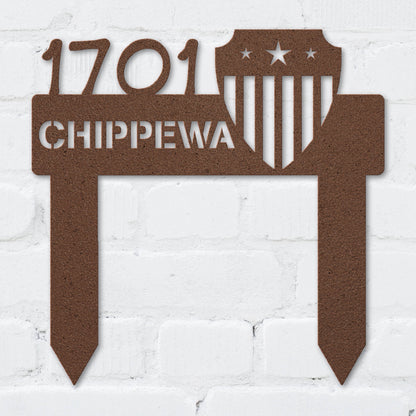 Patriot Shield Address Sign