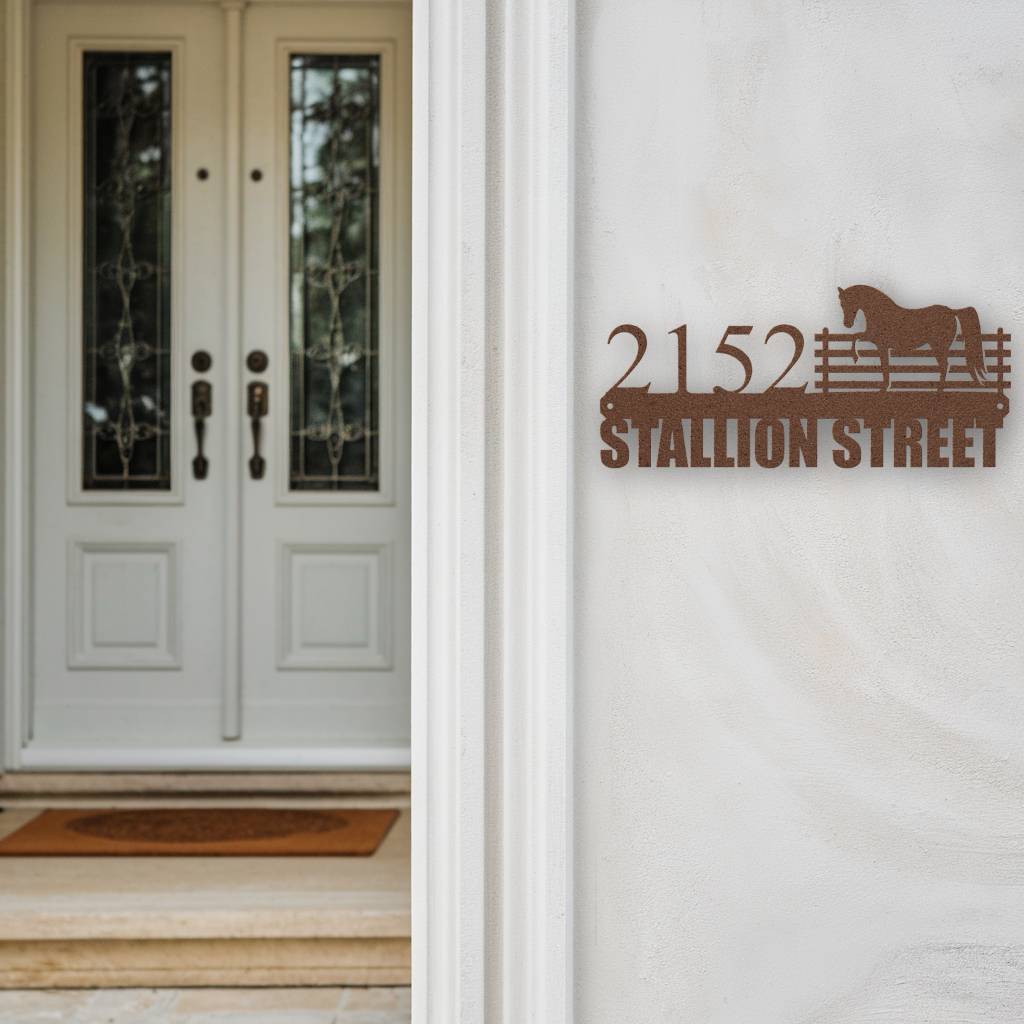 Stallion Street Address Sign