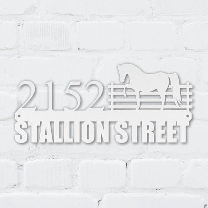 Stallion Street Address Sign