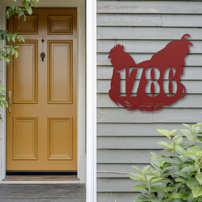 Plucky Chicken Address Sign